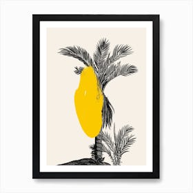 Tropical Tree Yellow Art Print