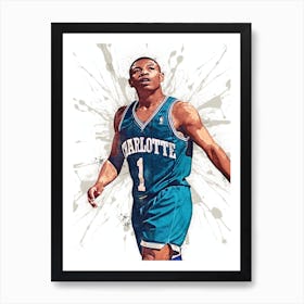 Muggsy Bogues Charlotte Hornets Art Print