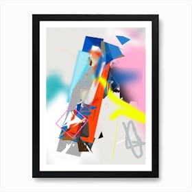 Abstract Mobile Toy Red And Blue Art Print