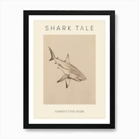 Cookiecutter Shark Vintage Illustration 6 Poster Art Print