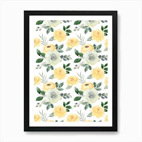 Yellow Roses.Colorful roses. Flower day. artistic work. A gift for someone you love. Decorate the place with art. Imprint of a beautiful artist.6 Art Print