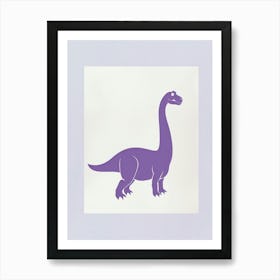 Lilac Dinosaur Silhouette 1 Art Print