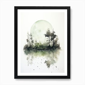 Watercolour Of Sherwood Forest   England 6 Art Print