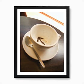 Arrow Symbol In Tea Leaves Art Print