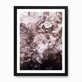 Abstract black paint background. 1 Art Print