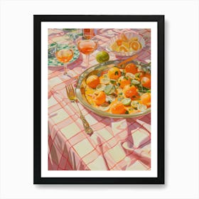 Pink Breakfast Food Shakshuka 4 Art Print