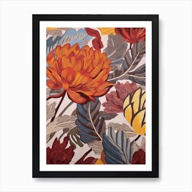 Fall Botanicals Carnation 6 Art Print