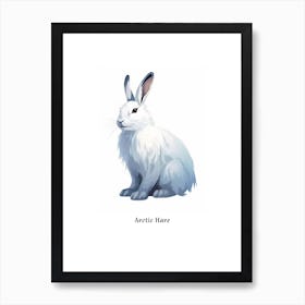 Arctic Hare Kids Animal Poster Art Print