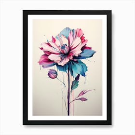 Abstract Flower Painting 8 Art Print