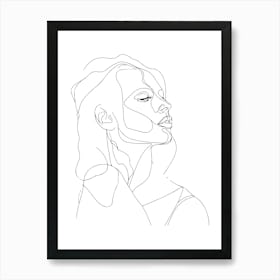 Line Drawing Of A Woman Minimalist One Line Illustration Art Print