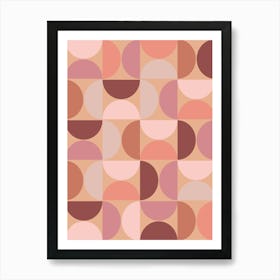 Mid Century Peach Fuzz Art Print