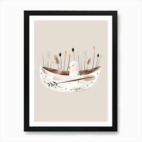 Bird In A Boat Art Print