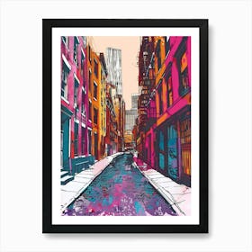 Tribeca New York Colourful Silkscreen Illustration 3 Affiche