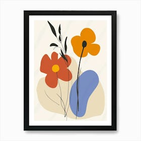 Abstract Flowers 27 Art Print