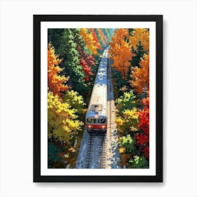 Train In Autumn Art Print