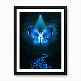 Blue Butterfly 4 Art Print