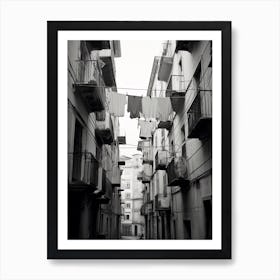 Salerno, Italy, Black And White Photography 1 Art Print