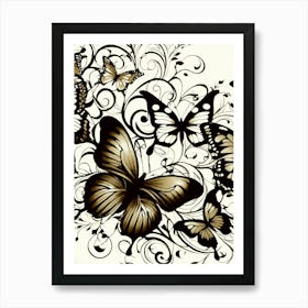 Fluttering Butterflies Art Print