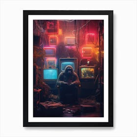 Ape In A Room Art Print