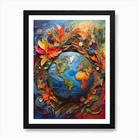 Earth In Bloom 1 Art Print