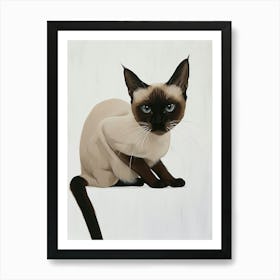 Tokinese Cat Painting 2 Art Print