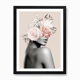 Flowers Woman Art Print