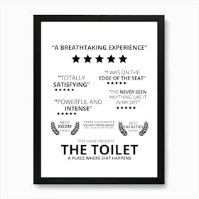 5 Star Bathroom Reviews Art Print