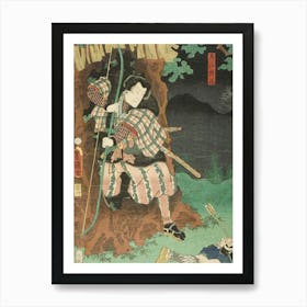 Actor In The Role Of Toriyama Akisaku In The Play Shiranui Monogatari By Utagawa Kunisada Art Print