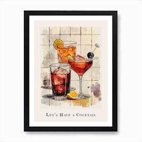 Let S Have A Cocktail Poster Art Print