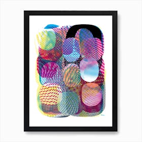 I ❤️ CMYK Pointillism Art Print