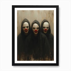 Three Clowns Art Print