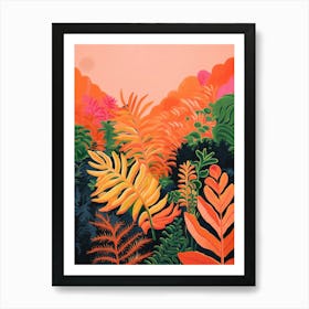 Boho Plant Painting Boston Fern 2 Art Print