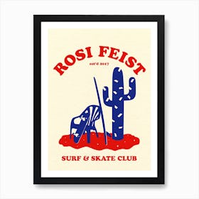 Rosi Feist Surf & Skate Club Art Print