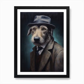 Gangster Dog Irish Wolfhound 2 Art Print