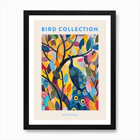 Peacock & The Leaves Painting 6 Poster Art Print