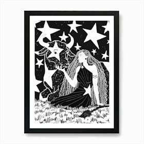 Taurus Tarot Card Art Print