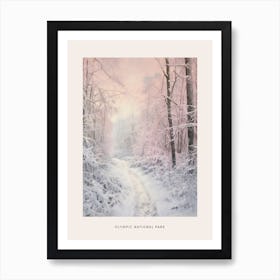 Dreamy Winter National Park Poster  Olympic National Park United States 4 Art Print