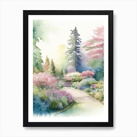 Bellevue Botanical Garden, 2, Usa Pastel Watercolour Art Print