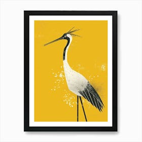 Yellow Crane 1 Art Print