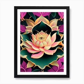Lotus Flower Pattern Fauvism Matisse 2 Art Print
