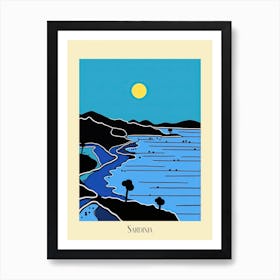 Poster Of Minimal Design Style Of Sardinia, Italy 2 Art Print