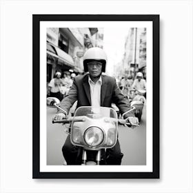 Ho Chi Minh City, Vietnam, Black And White Old Photo 4 Art Print