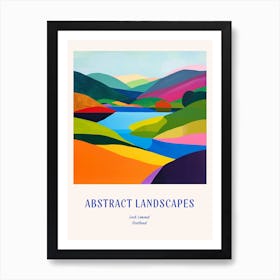 Colourful Abstract Loch Lomond Scotland 4 Poster Blue Art Print