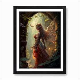 A charming fairy in the forest. 14 Art Print