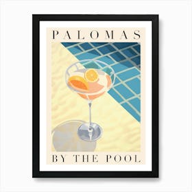 Paloma By The Pool Art Print