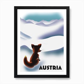 Austria Fox Travel poster Poster