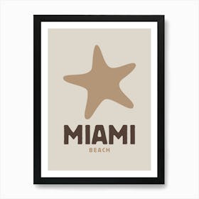 Miami Beach Neutral Print Art Print