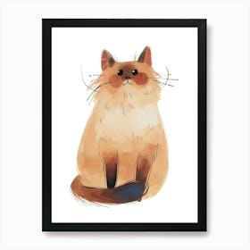 Ragdoll Cat Clipart Illustration 1 Art Print