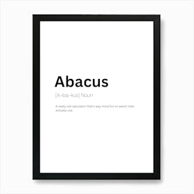 Abacus Definition Meaning Art Print