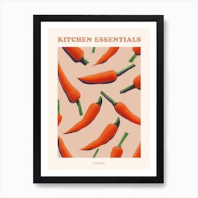 Carrots Pattern Illustration Poster 1 Art Print